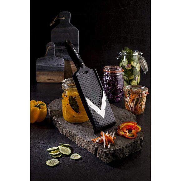 Microplane Adjustable Slicer with Julienne Blade Black Kitchen Tool for Vegetabl - Picture 3 of 10